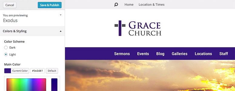 Church Website Design Customization