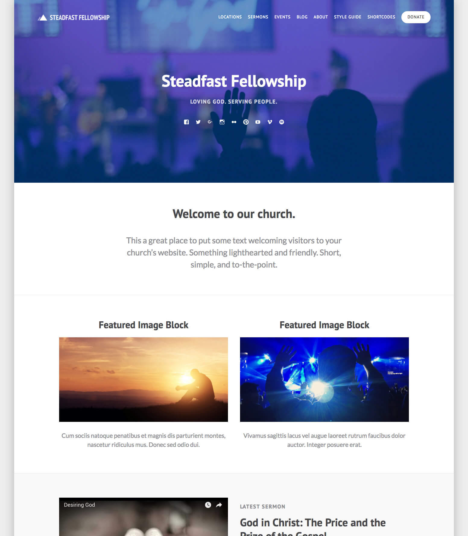 Steadfast Church WordPress Theme