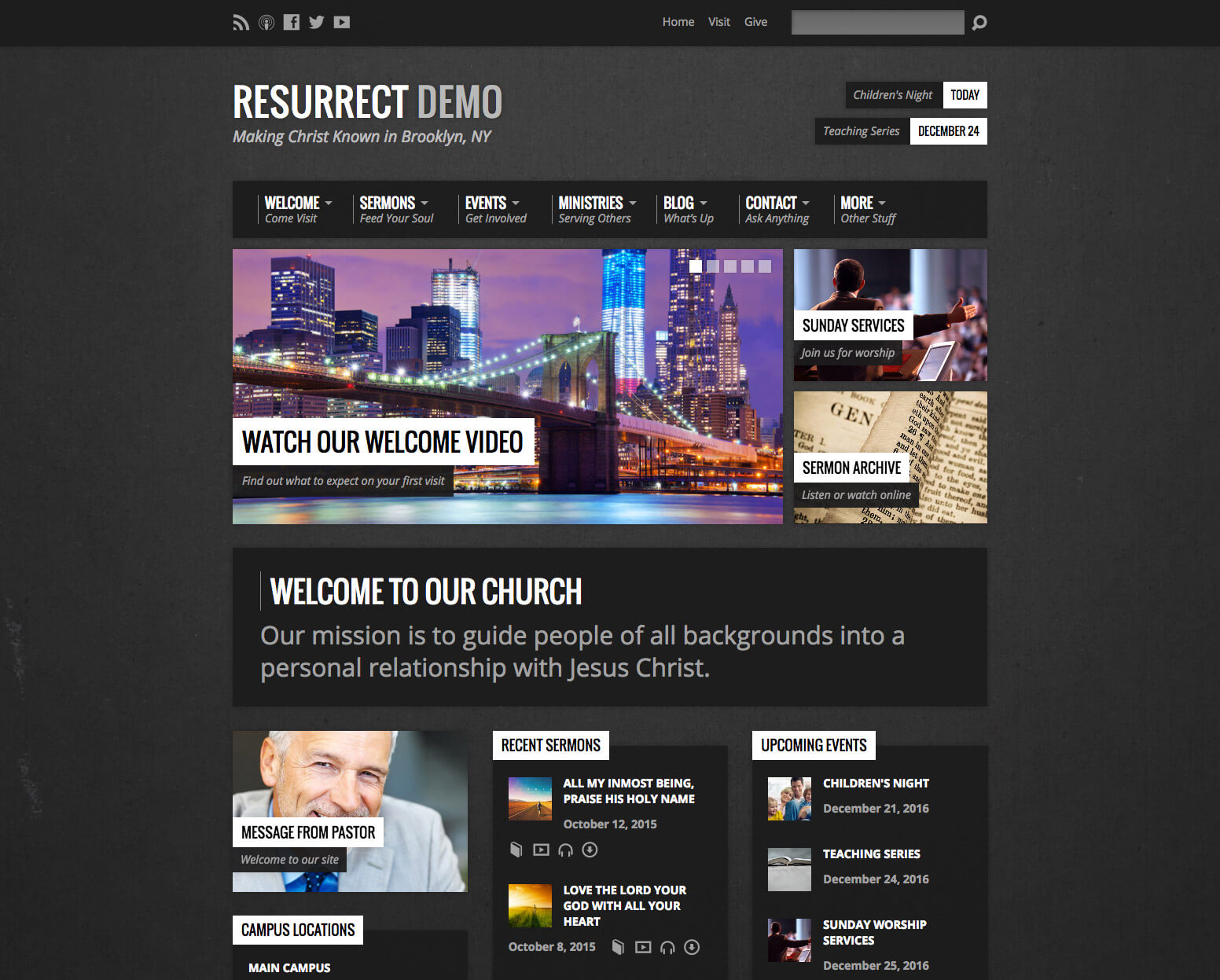 Resurrect Church WordPress Theme